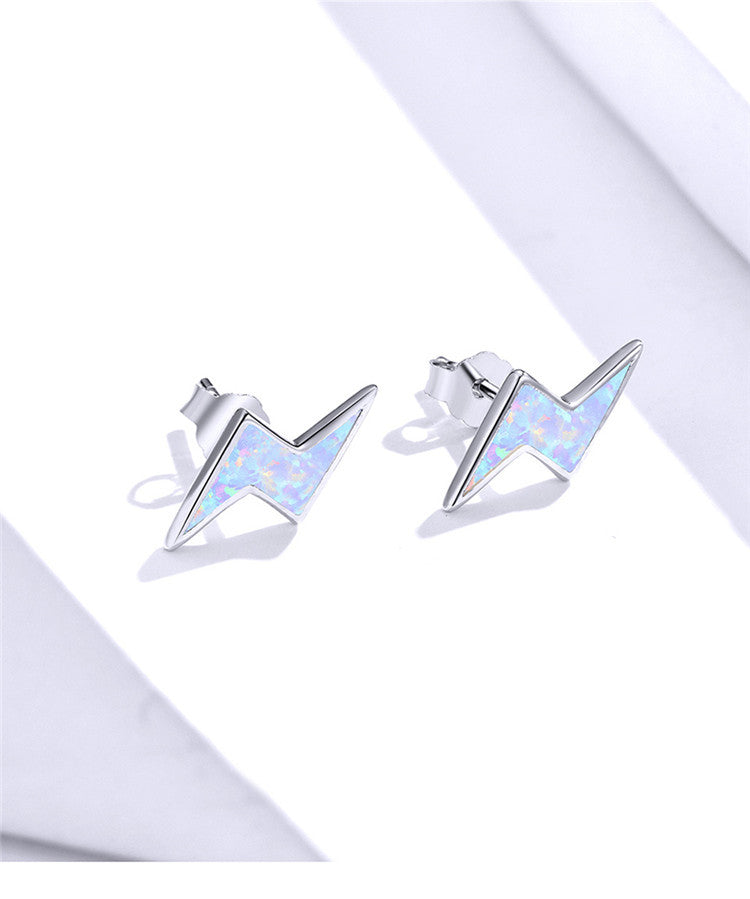 Sterling Silver s925 Lightning Cloud Earrings-Jewearrings