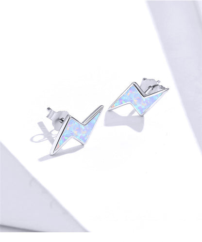 Sterling Silver s925 Lightning Cloud Earrings-Jewearrings