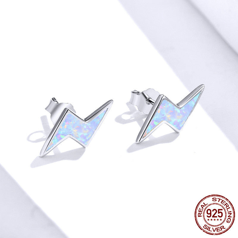 Sterling Silver s925 Lightning Cloud Earrings-Jewearrings