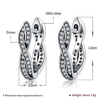 S925 Sterling Silver Stud Earrings Fashion Lady-Jewearrings