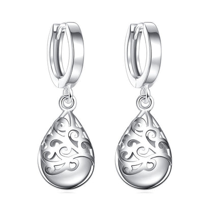 925 Silver-Plated Fashion Trend Moonlight Opal Totem Ear Jewelry Earrings Earrings Women's Wishing Pool Personality Earrings-Jewearrings