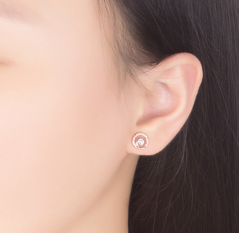 Fashion Sterling Silver Simple Tai Earrings-Jewearrings