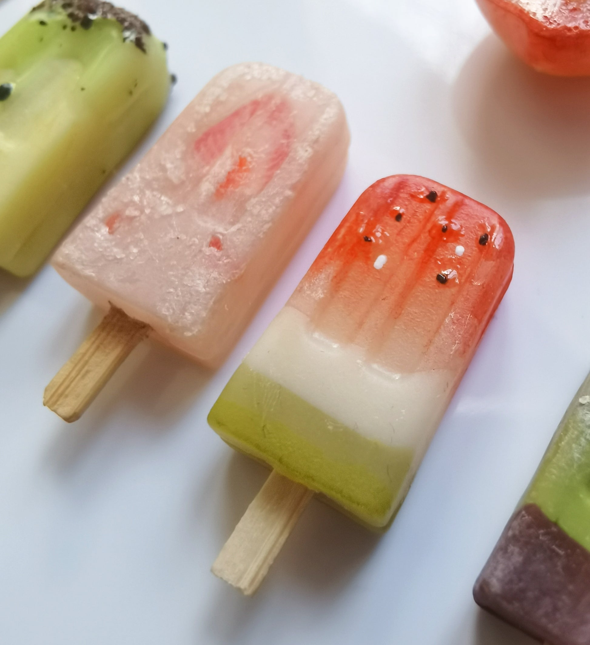 Matcha Chocolate Cream Strawberry Popsicle 925 Silver Earrings Can Be Salt Can Be Sweet ice Cream Ear Clip-Jewearrings