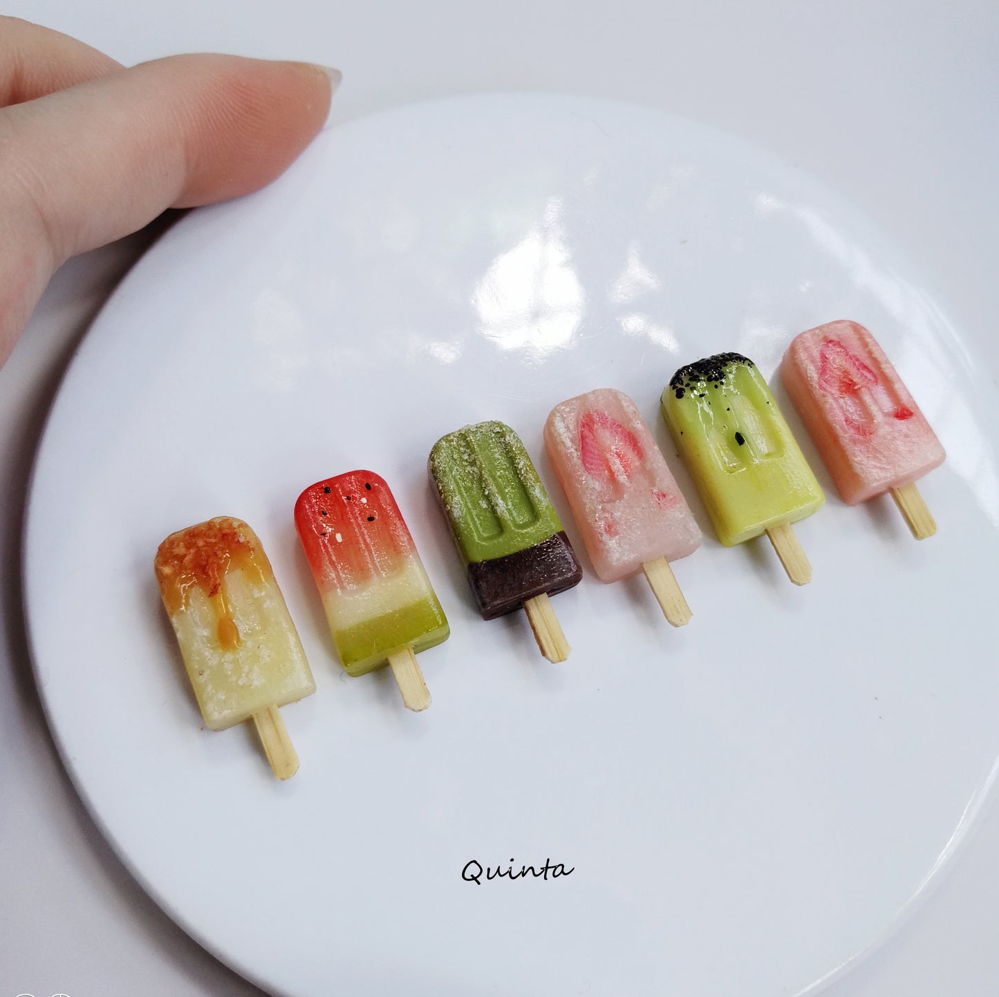 Matcha Chocolate Cream Strawberry Popsicle 925 Silver Earrings Can Be Salt Can Be Sweet ice Cream Ear Clip-Jewearrings