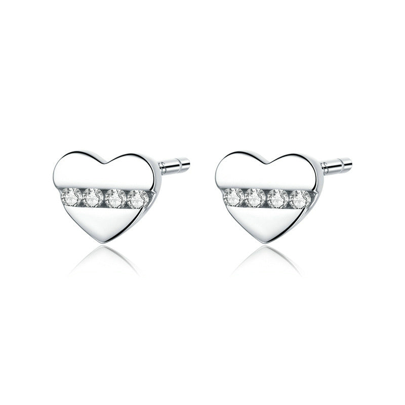 Heart-Shaped Simple Cross-Border Female Earrings Earrings-Jewearrings