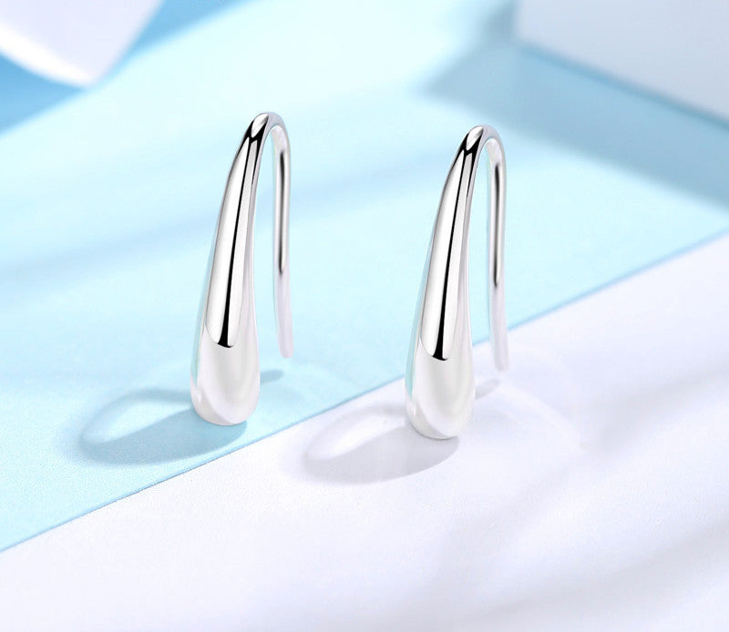 925 Sterling Silver Small, Small And Simple Temperament Personality Cold Wind Ear Buckle Earrings-Jewearrings