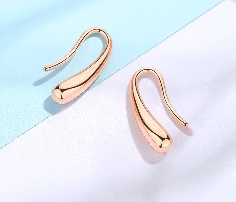 925 Sterling Silver Small, Small And Simple Temperament Personality Cold Wind Ear Buckle Earrings-Jewearrings