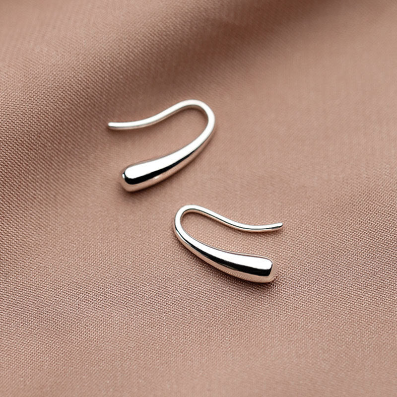 925 Sterling Silver Small, Small And Simple Temperament Personality Cold Wind Ear Buckle Earrings-Jewearrings