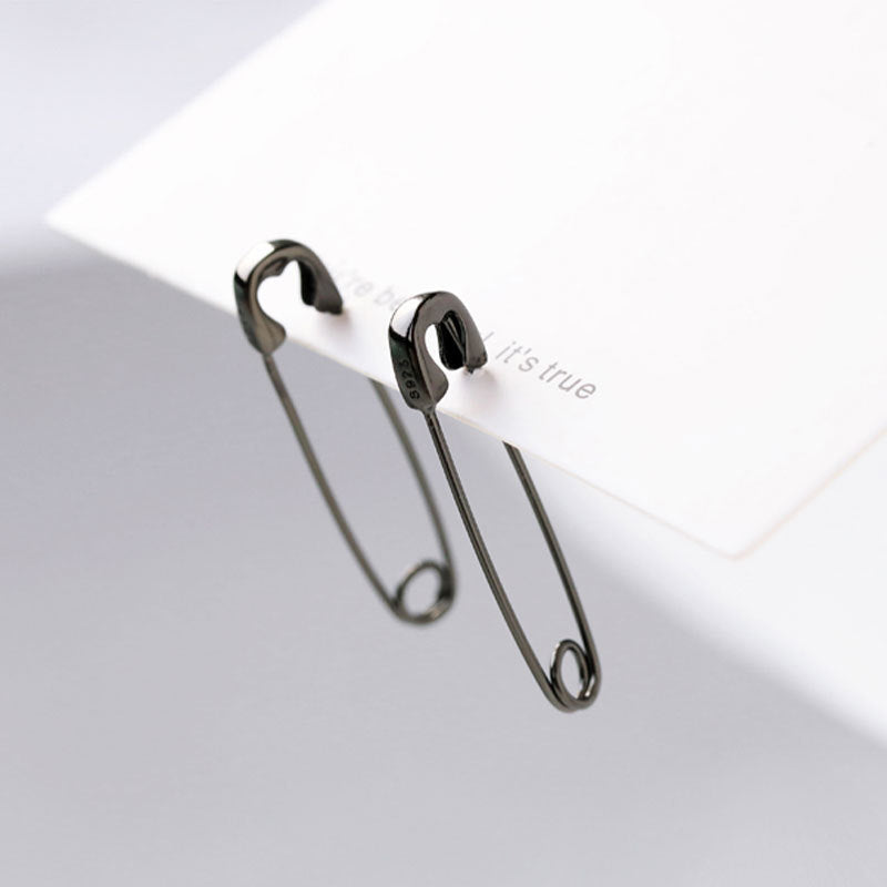 925 Sterling Silver Paper Clip Earrings-Jewearrings