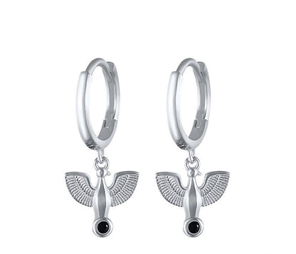 S925 Sterling Silver Creative Peace Dove Earrings-Jewearrings