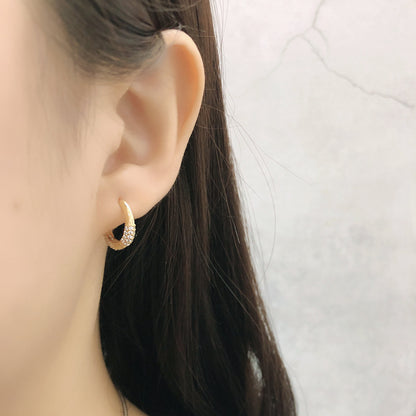 Silver Earrings With Diamonds And Zircon Circle Earrings-Jewearrings