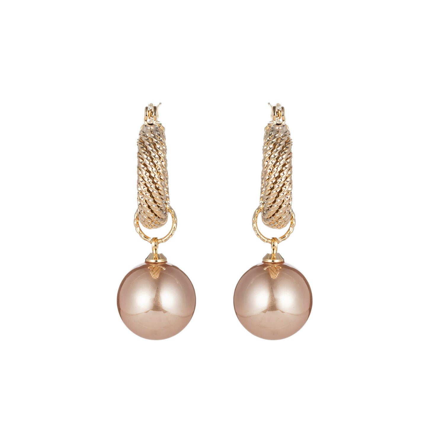 Metal Earrings Pearl Earrings Hong Kong Style Earrings Female Earrings-Jewearrings