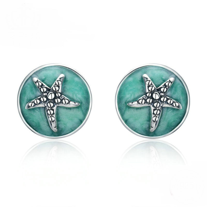 New Sterling Silver Starfish Earrings Women-Jewearrings