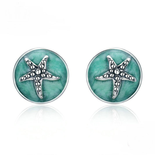 New Sterling Silver Starfish Earrings Women-Jewearrings