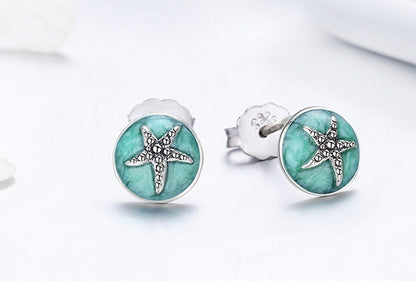 New Sterling Silver Starfish Earrings Women-Jewearrings