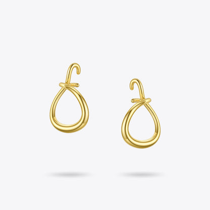 Personality Geometric Type Women'S Gold Simple Texture Earrings Ear Bone Clip-Jewearrings