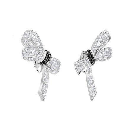 Romantic Bow Ear Clip Earrings Bow Two-tone Bracelet-Jewearrings