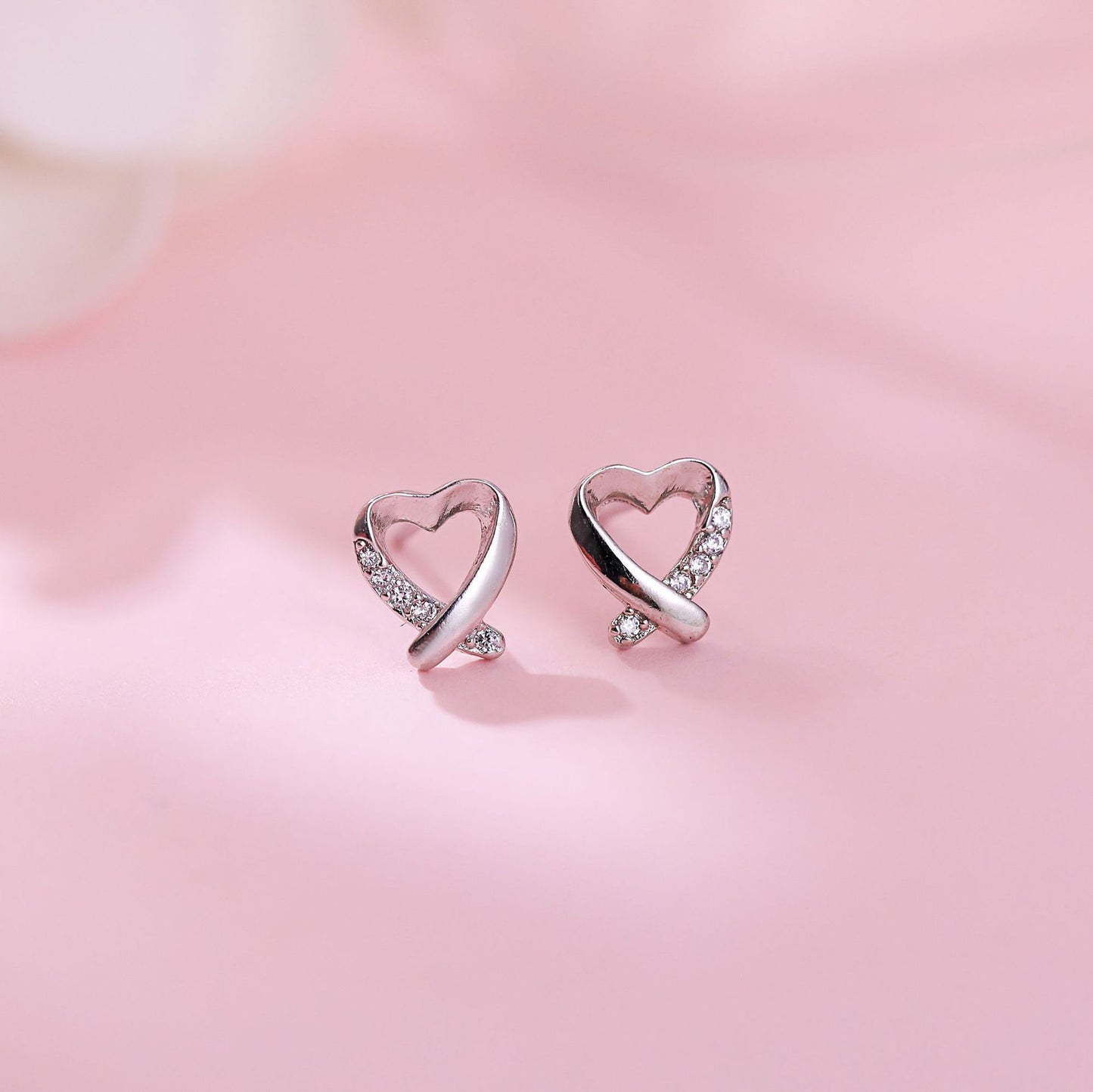 S925 Sterling Silver Earrings Female Japanese And Korean Fashion Hollow Love Light Bead Earrings Sweet Temperament Wholesale Earrings-Jewearrings