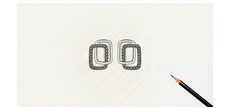 S925 Three-Dimensional Design Sense Fashion Earrings Female Net Red Temperament Pure Silver Earrings Personalized Jewelry-Jewearrings