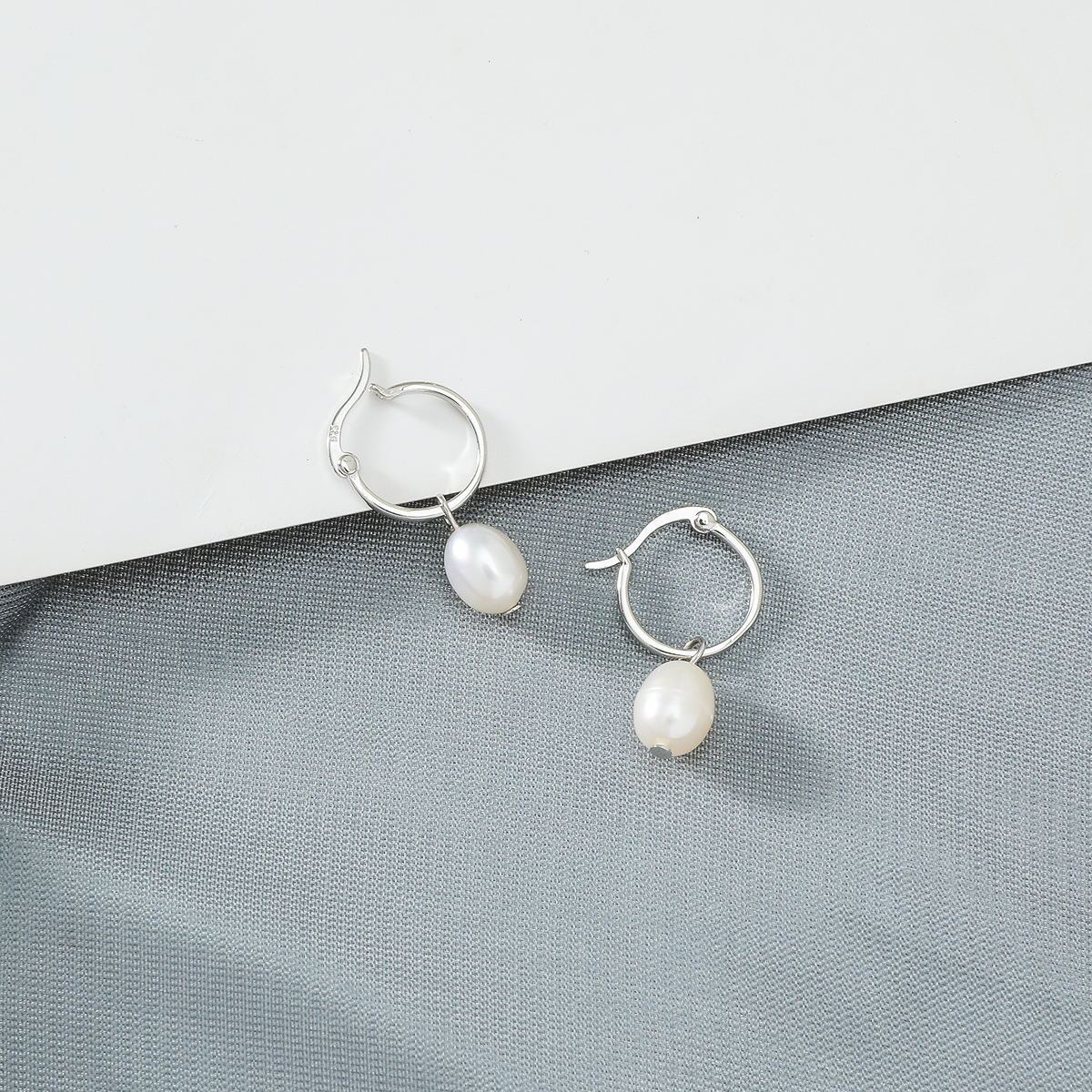 S925 Silver Pearl Earrings For Women Special-interest Design Simple Temperament-Jewearrings