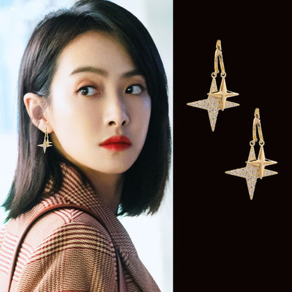 High-grade Light Luxury Anti-allergic Pure Silver Earrings-Jewearrings