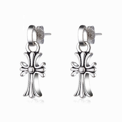 Jewelry Earrings Punk European And American Stud Earrings Retro Cross Earrings-Jewearrings