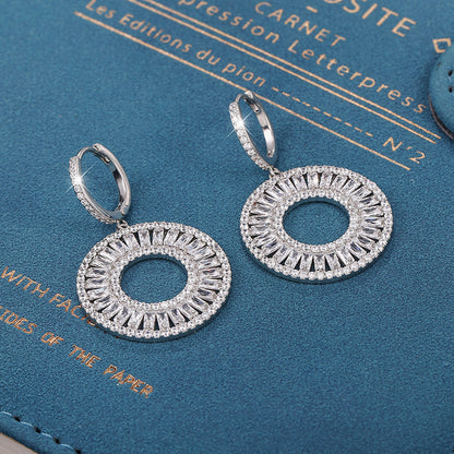 S925 Silver Needle Hoop Earrings Sterling Silver Stud Earrings-Jewearrings