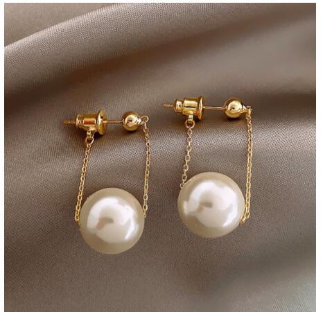 Pearl Ladies Earrings Fashion Crystal Love Earrings-Jewearrings