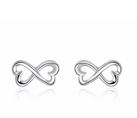 Simple Figure 8 Bow Stud Earrings-Jewearrings