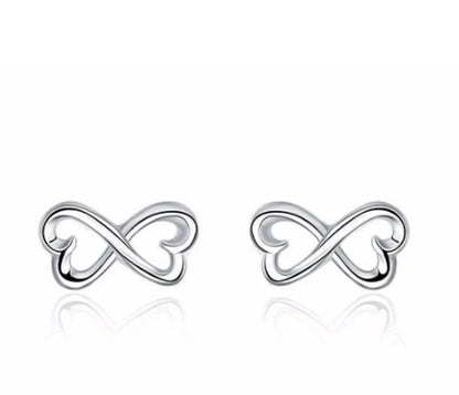 Simple Figure 8 Bow Stud Earrings-Jewearrings