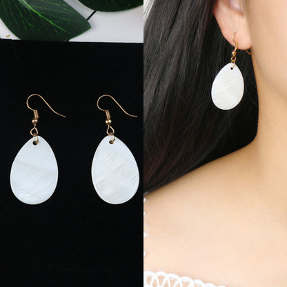 Long Tassel Earrings Square Pearl Asymmetric Earrings-Jewearrings