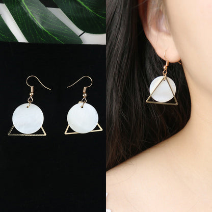 Long Tassel Earrings Square Pearl Asymmetric Earrings-Jewearrings