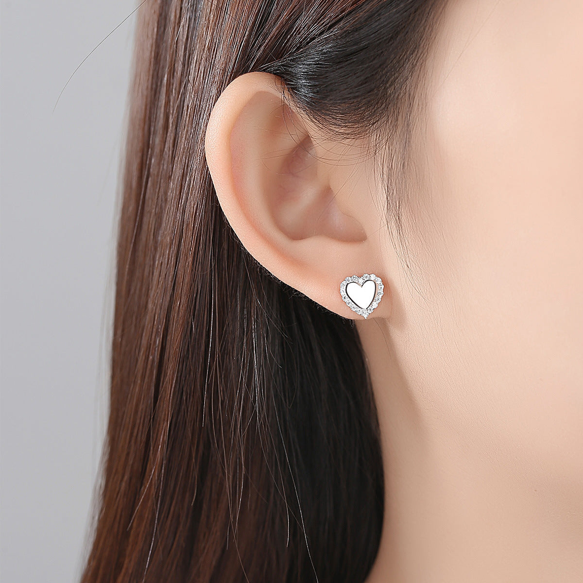 Sterling Silver Earrings Female Japanese And Korean Wind Simple Temperament Earrings-Jewearrings