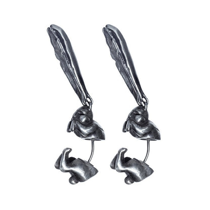 Zodiac Rabbit Earrings 925 Sterling Silver Rabbit Earrings Personality Rabbit Earrings Men And Women Trend-Jewearrings