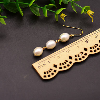 Pure Natural Pearl Earrings Long-Jewearrings