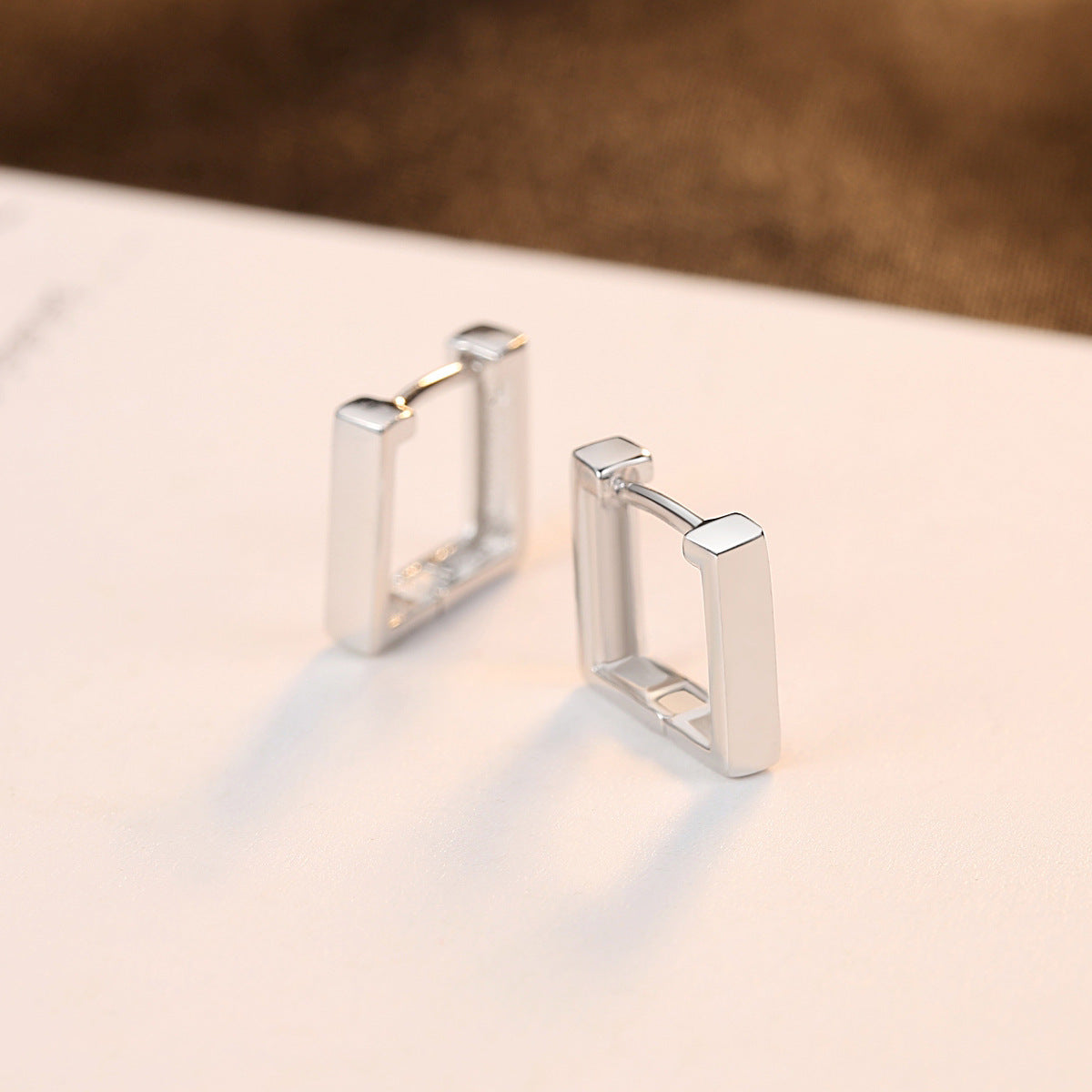 S925 Sterling Silver Earrings Simple Ear Buckle-Jewearrings