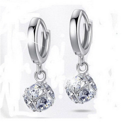 Earrings Zircon Linglong Ball Vintage 925 Sterling Silver Earrings-Jewearrings