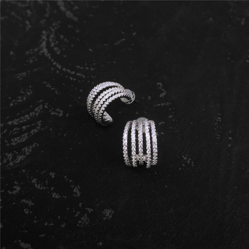 Round Hoop Earrings Women Fashion Temperament Personality Earrings-Jewearrings