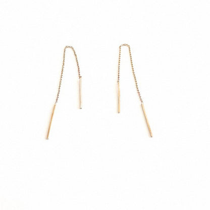 Minimalist Long Tassel Threader Stud Earrings For Women-Jewearrings