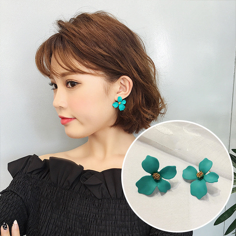 Korean High-end Earrings Female Sterling Silver Needle Temperament Earrings-Jewearrings