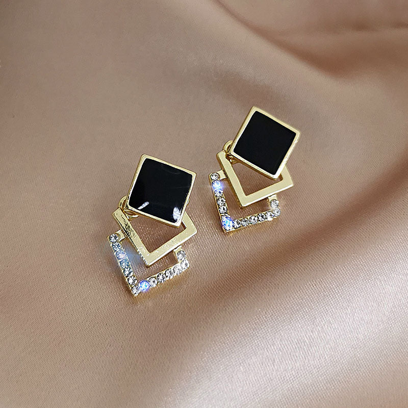 Korean High-end Earrings Female Sterling Silver Needle Temperament Earrings-Jewearrings