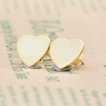 Sterling Silver Heart-shaped Stud Earrings Simple And Versatile Mini Heart-shaped Stud Earrings For Women-Jewearrings