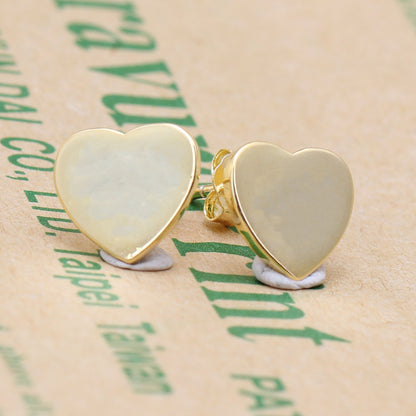 Sterling Silver Heart-shaped Stud Earrings Simple And Versatile Mini Heart-shaped Stud Earrings For Women-Jewearrings