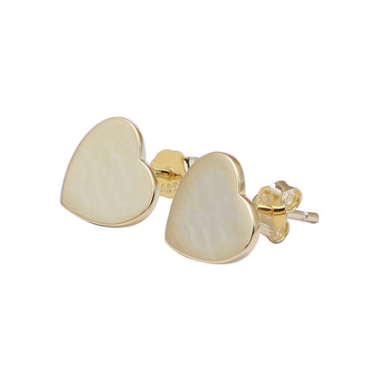 Sterling Silver Heart-shaped Stud Earrings Simple And Versatile Mini Heart-shaped Stud Earrings For Women-Jewearrings