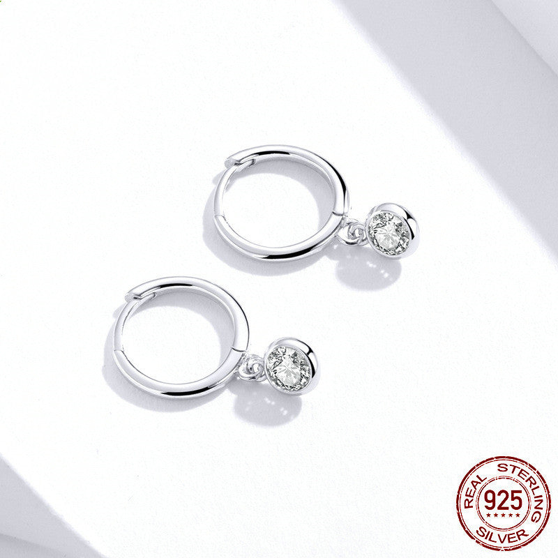 S925 Sterling Silver Earrings Women Fashion Simple-Jewearrings