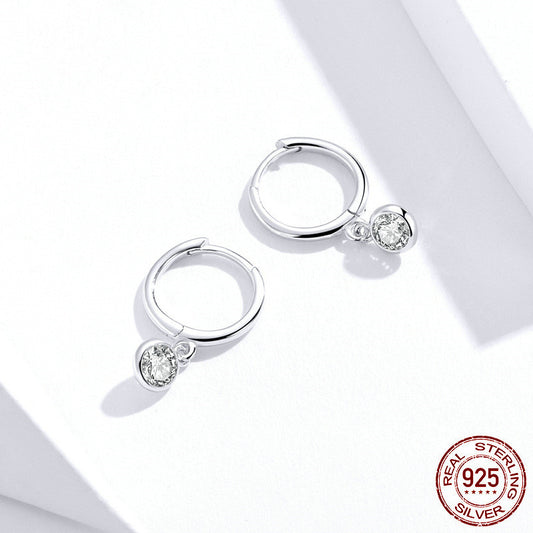 S925 Sterling Silver Earrings Women Fashion Simple-Jewearrings