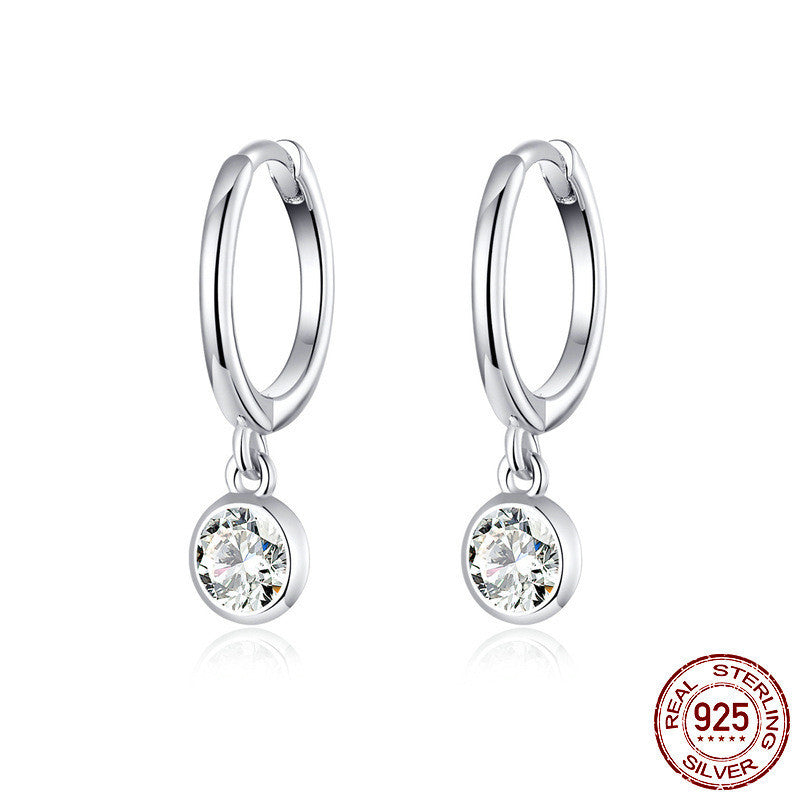 S925 Sterling Silver Earrings Women Fashion Simple-Jewearrings