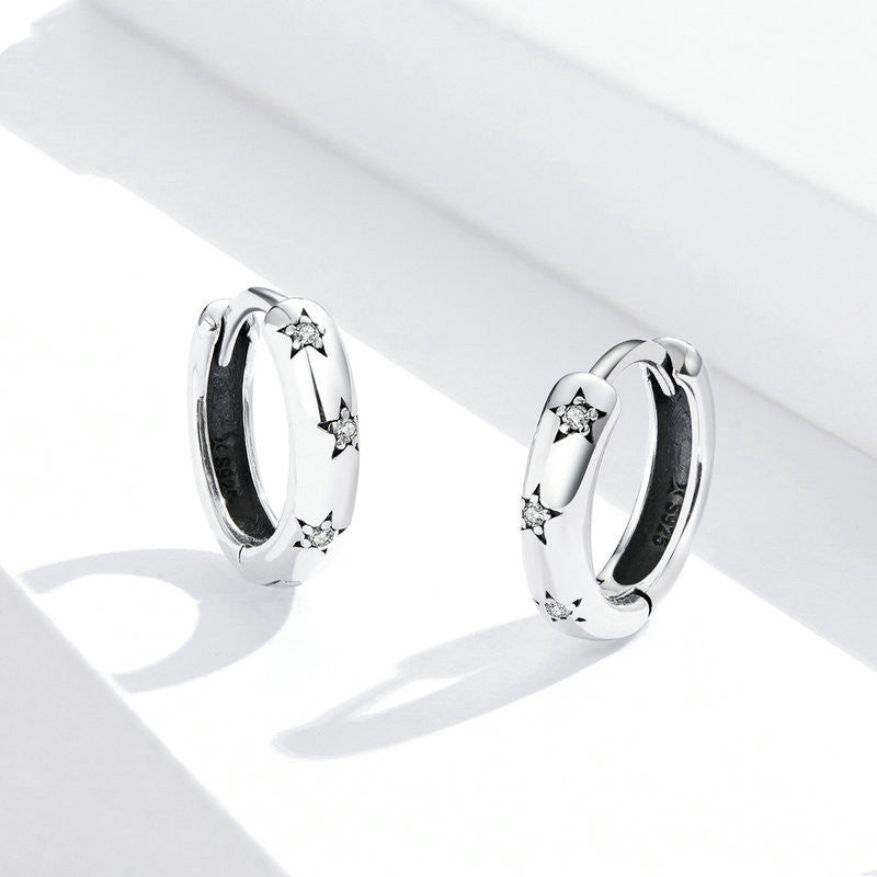 Original Earrings Cross-border Popular Simple Earrings Sterling Silver S925 Star Earrings-Jewearrings