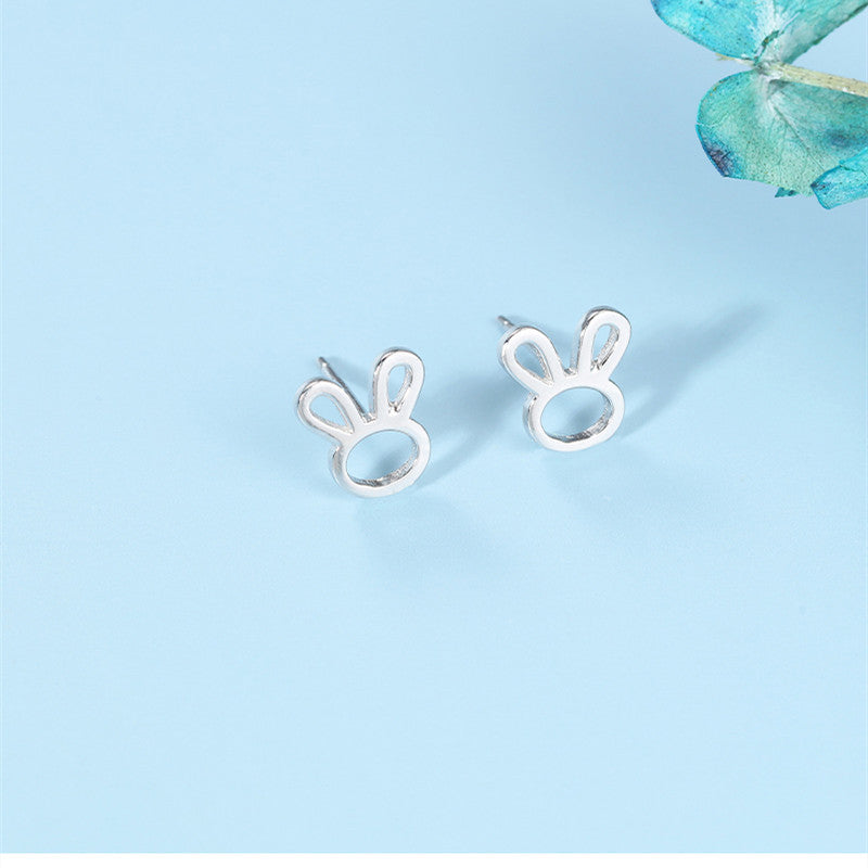 Rabbit Earrings Sterling Silver Cute And Sweet All-match-Jewearrings