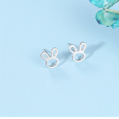 Rabbit Earrings Sterling Silver Cute And Sweet All-match-Jewearrings